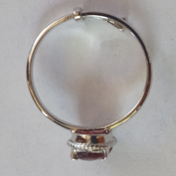 Sterling Silver Garnet Ring, Earrings And Tennis Bracelet Set - Picture 8 of 12